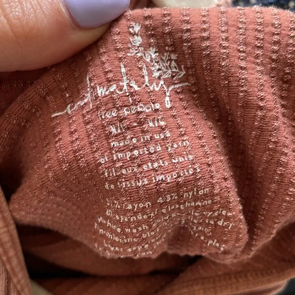 Free People Intimately Orange Ribbed Tank - Picture 4 of 4